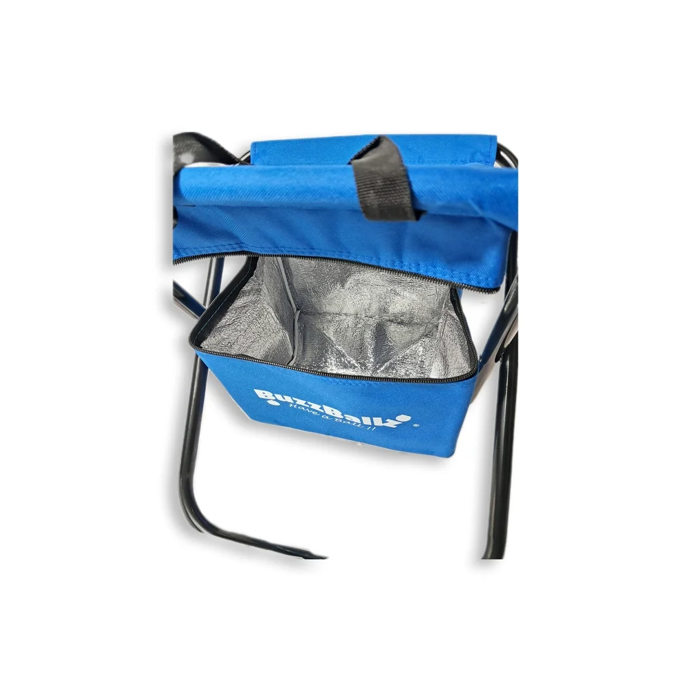 BuzzBallz Travel Compact Small Storage Summer Beach Handle Zipper Cooler Chair